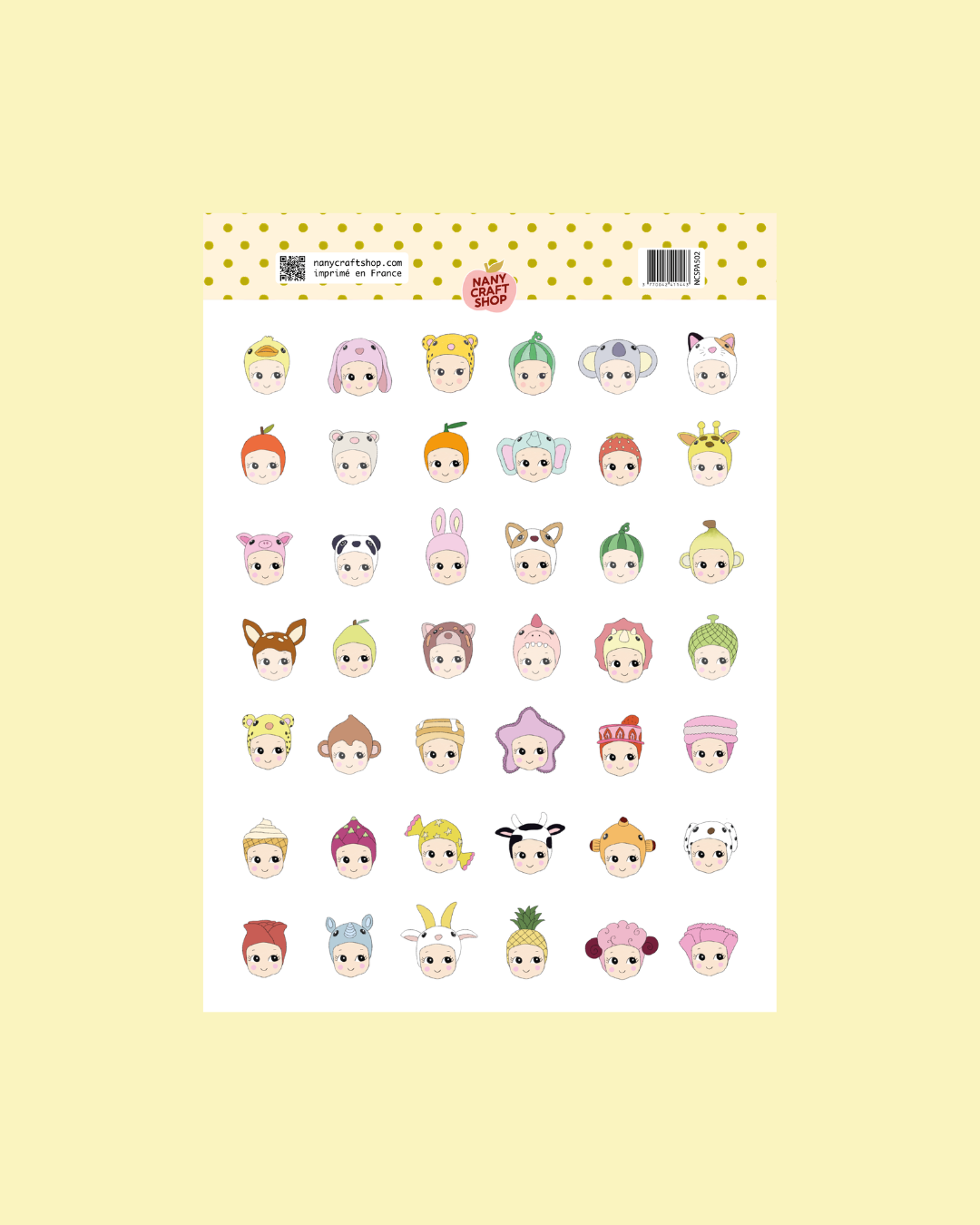Planche stickers A5 Mini Baby