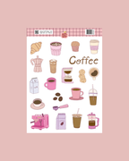 Planche stickers A5 Café