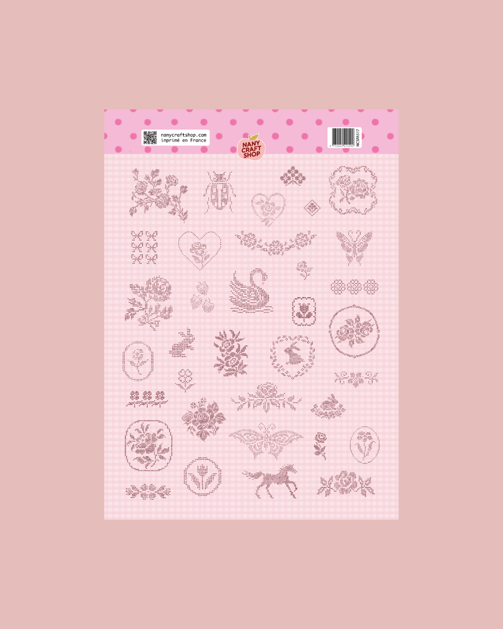 Planche stickers A5 Broderie