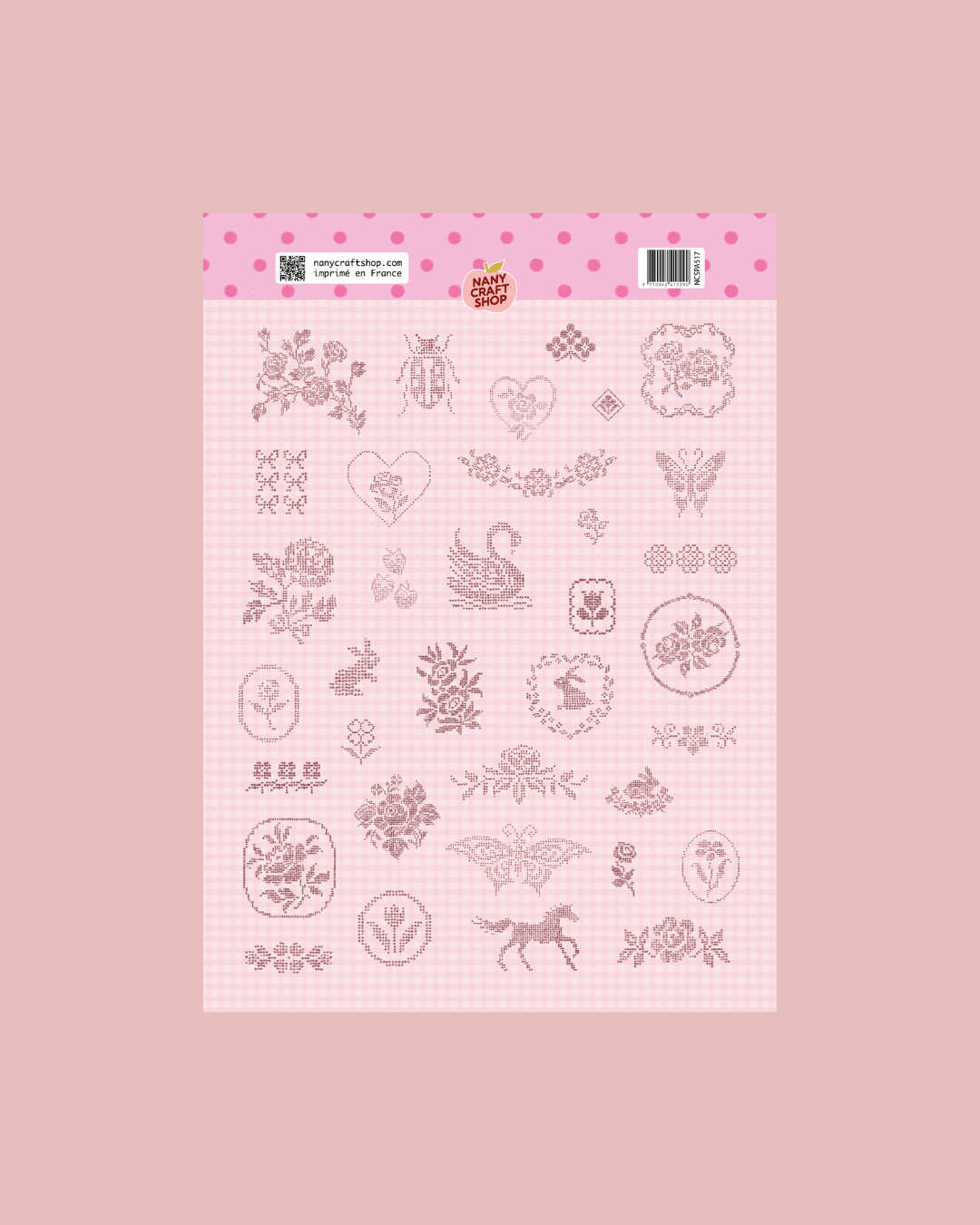 Planche stickers A5 Broderie