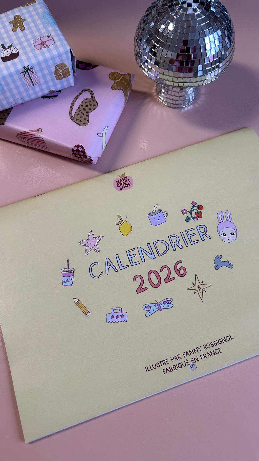Calendrier 2026 - A4 - planche de stickers comprise !