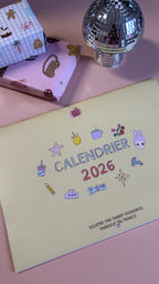Calendrier 2026 - A4 - planche de stickers comprise !