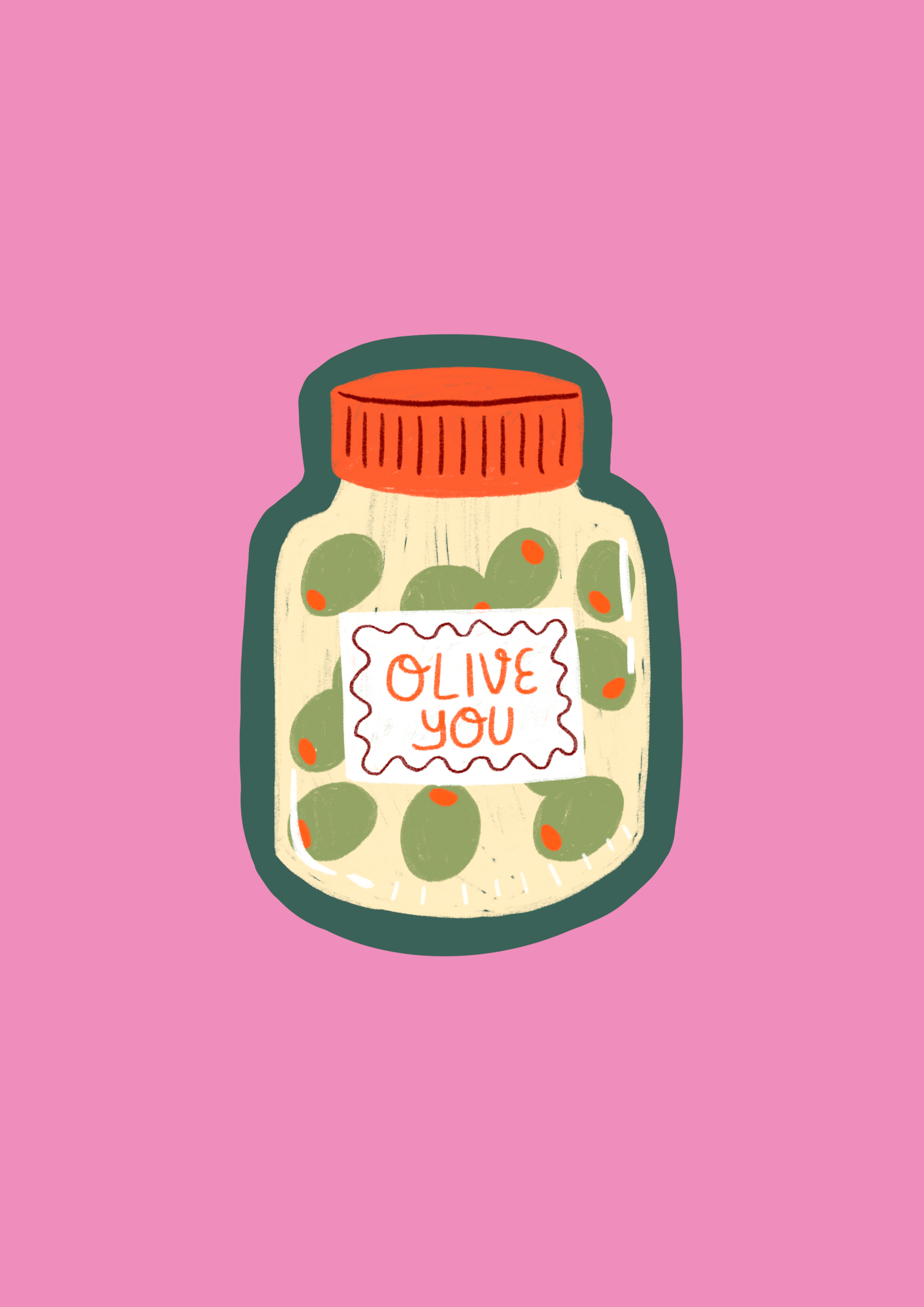 Sticker olive you 🫒