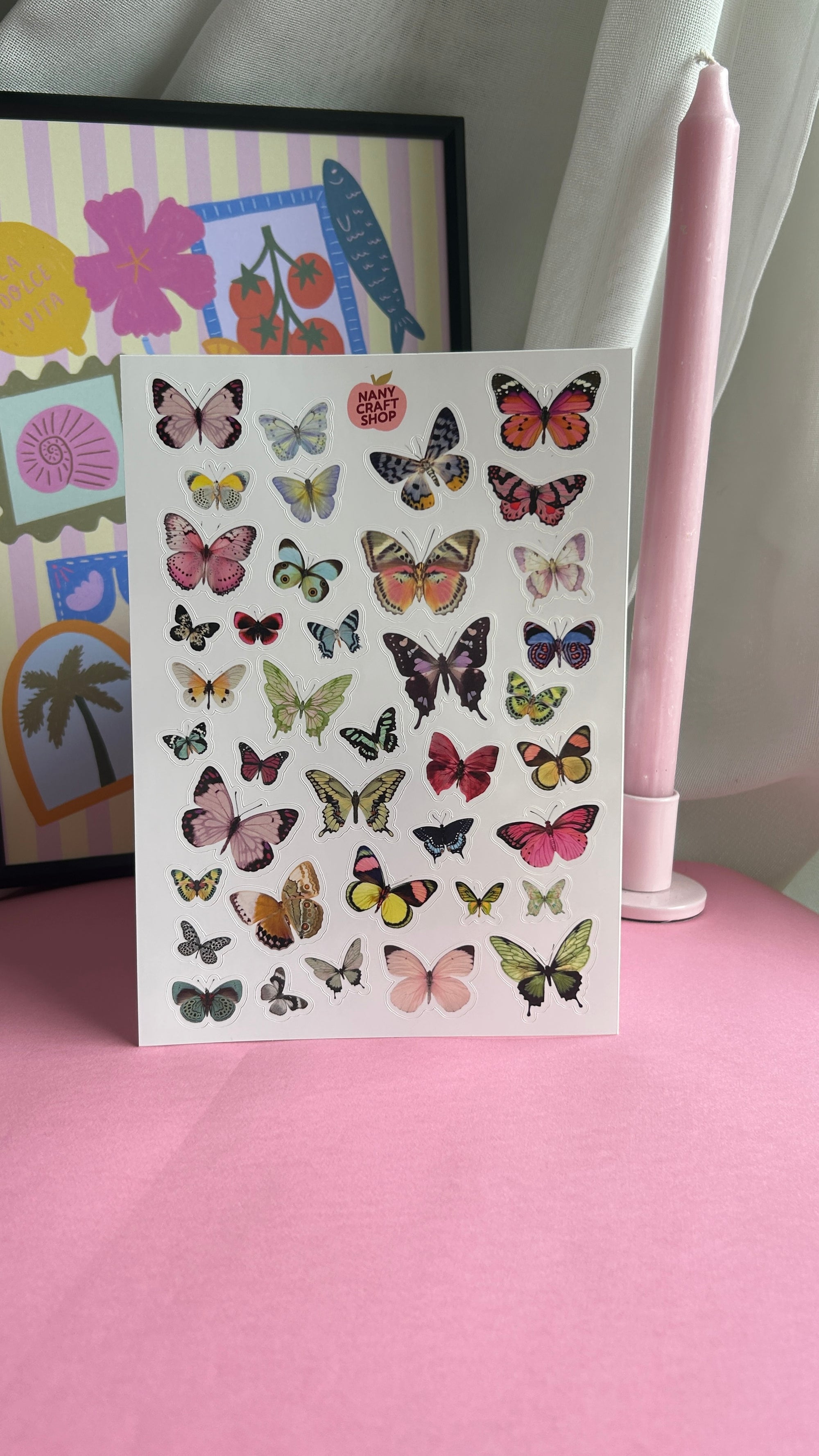 Planche stickers papillons A5 🦋