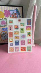 Planche stickers timbres été A5 🌴