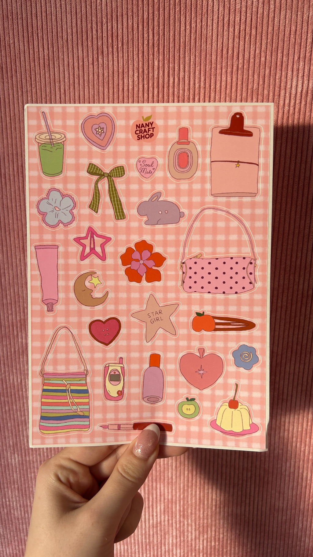 Planche stickers What's in my bag A5