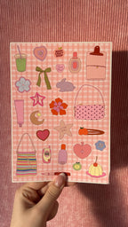 Planche stickers What's in my bag A5