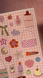 Planche stickers What's in my bag A5