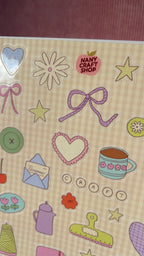 Planche stickers Printemps Pastel A5