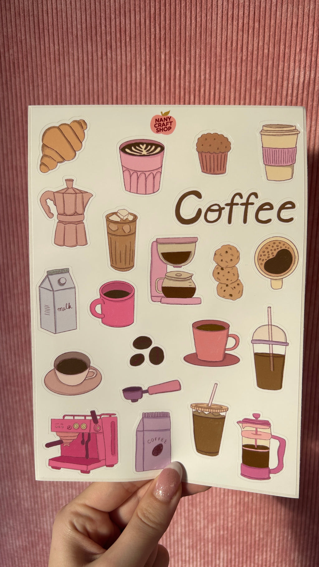 Planche stickers Café A5 ☕️