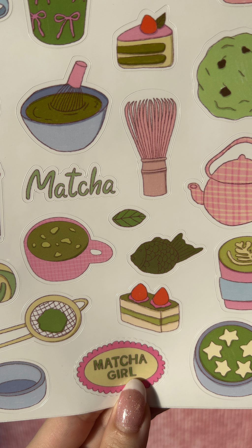 Planche stickers Matcha A5