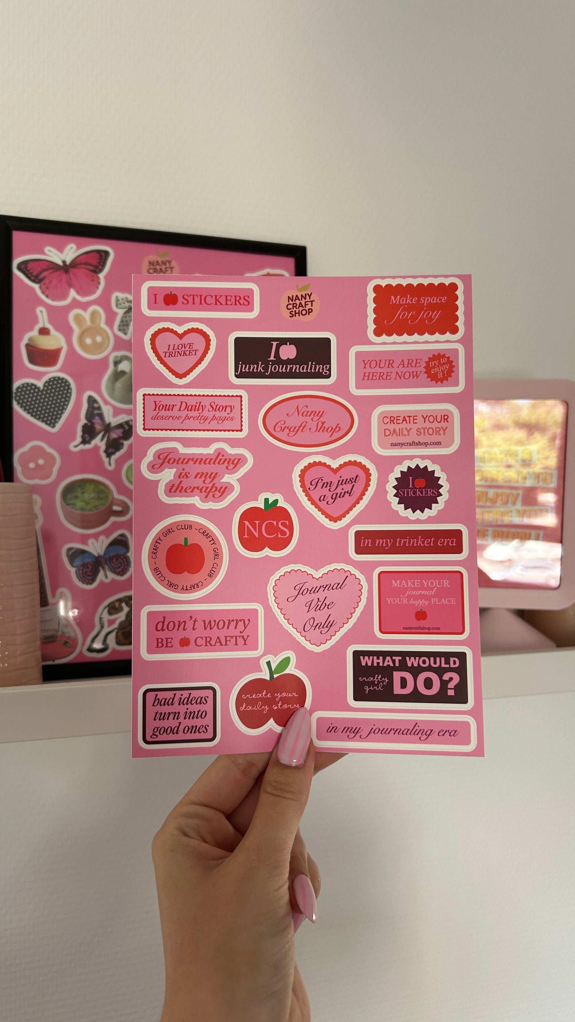 Planche stickers craft and journaling A5 💕✂️
