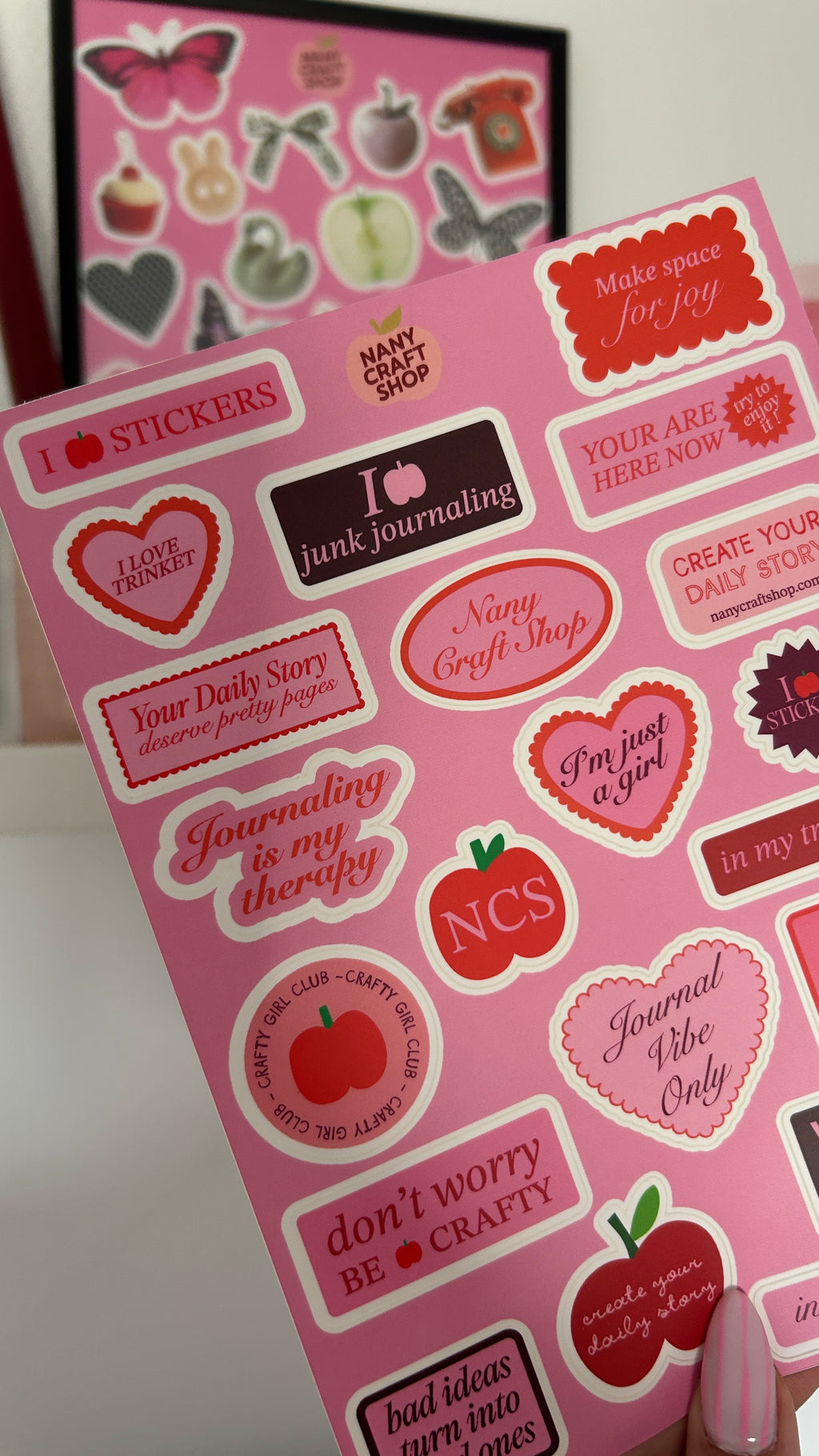 Planche stickers craft and journaling A5 💕✂️