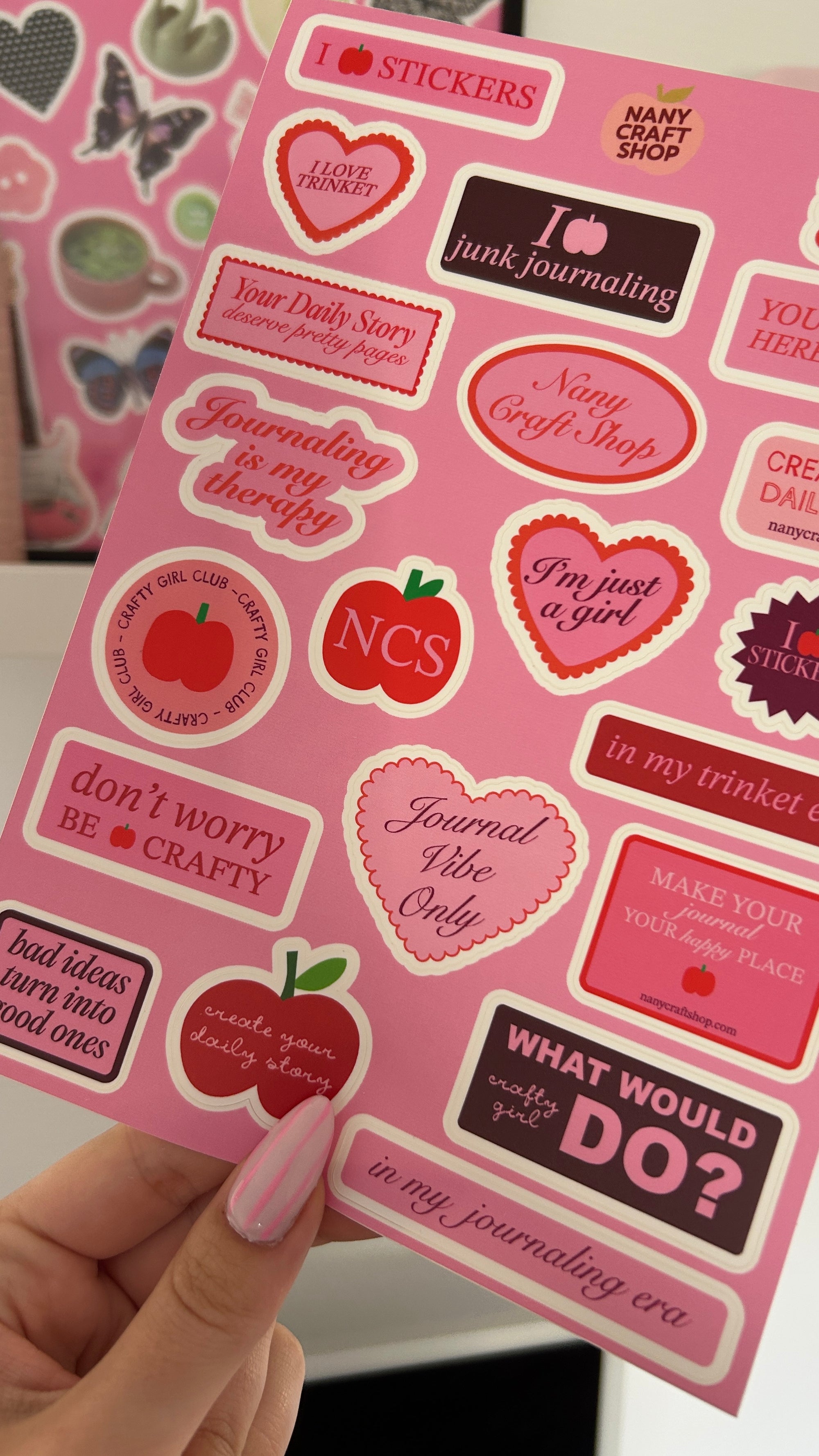 Planche stickers craft and journaling A5 💕✂️