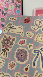 Planche stickers lapins A5