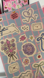 Planche stickers lapins A5