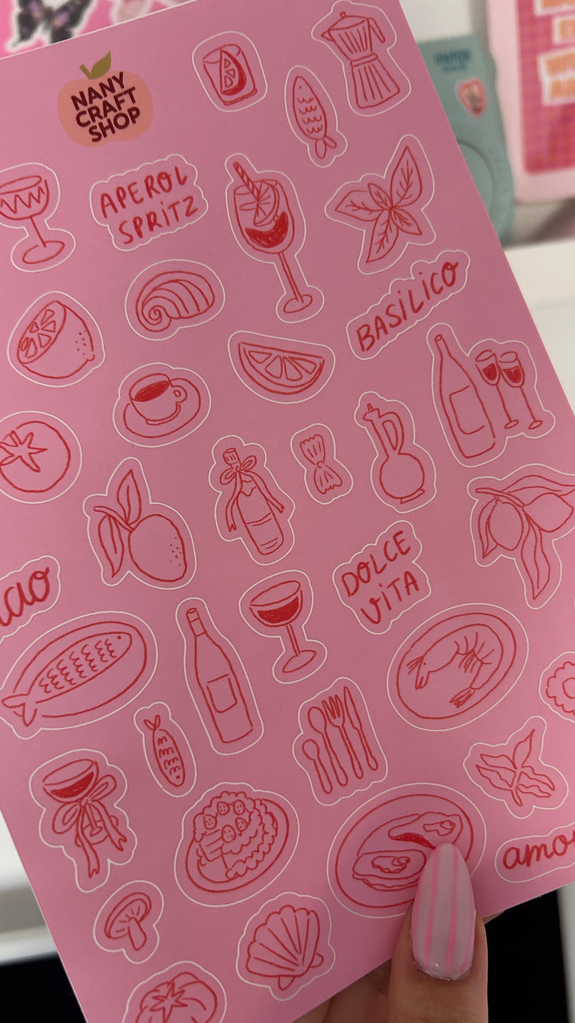 Planche stickers JUIN A5