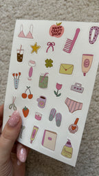 Planche stickers A6 girly things