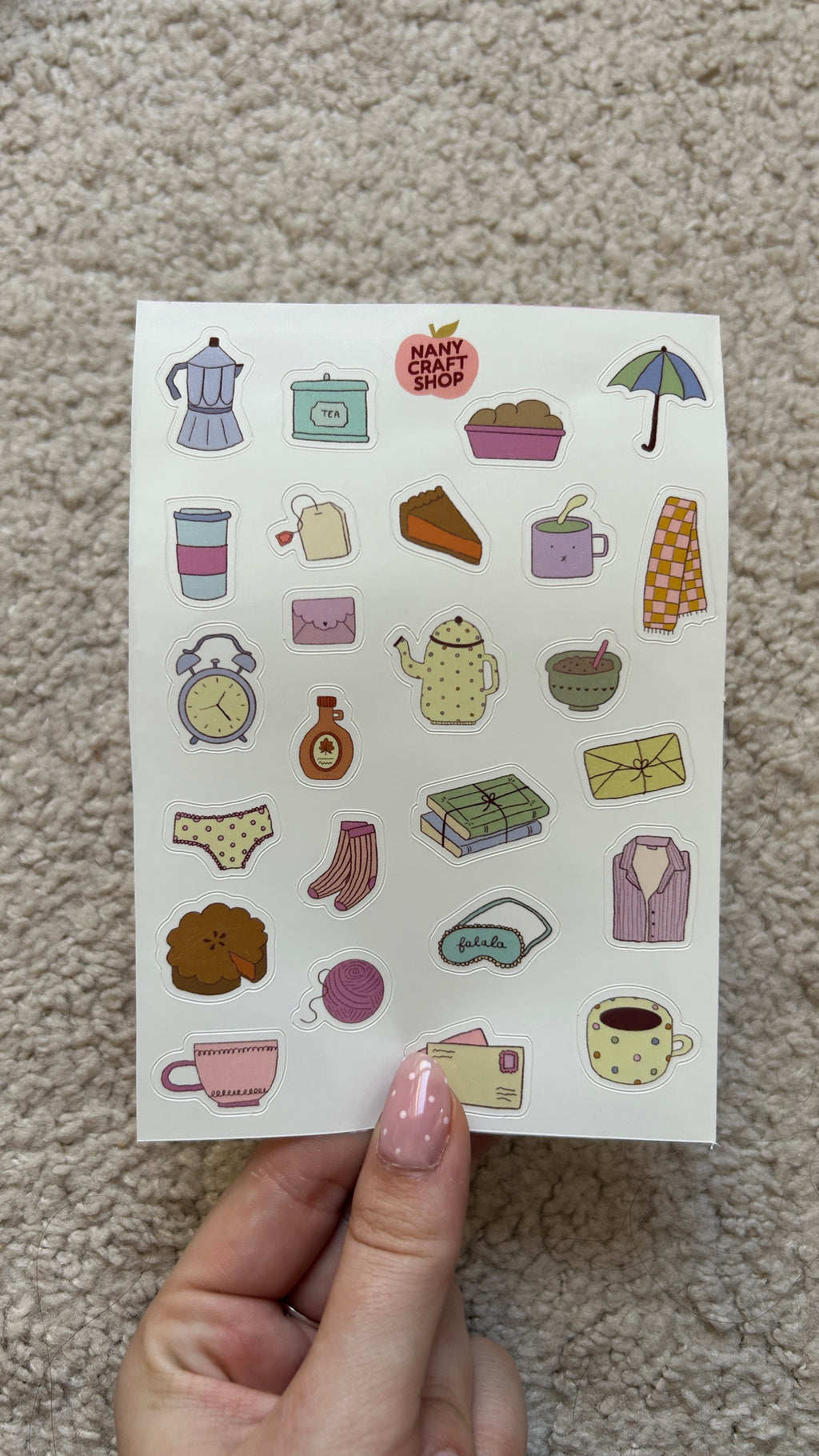 Planche stickers A6 cosy automne
