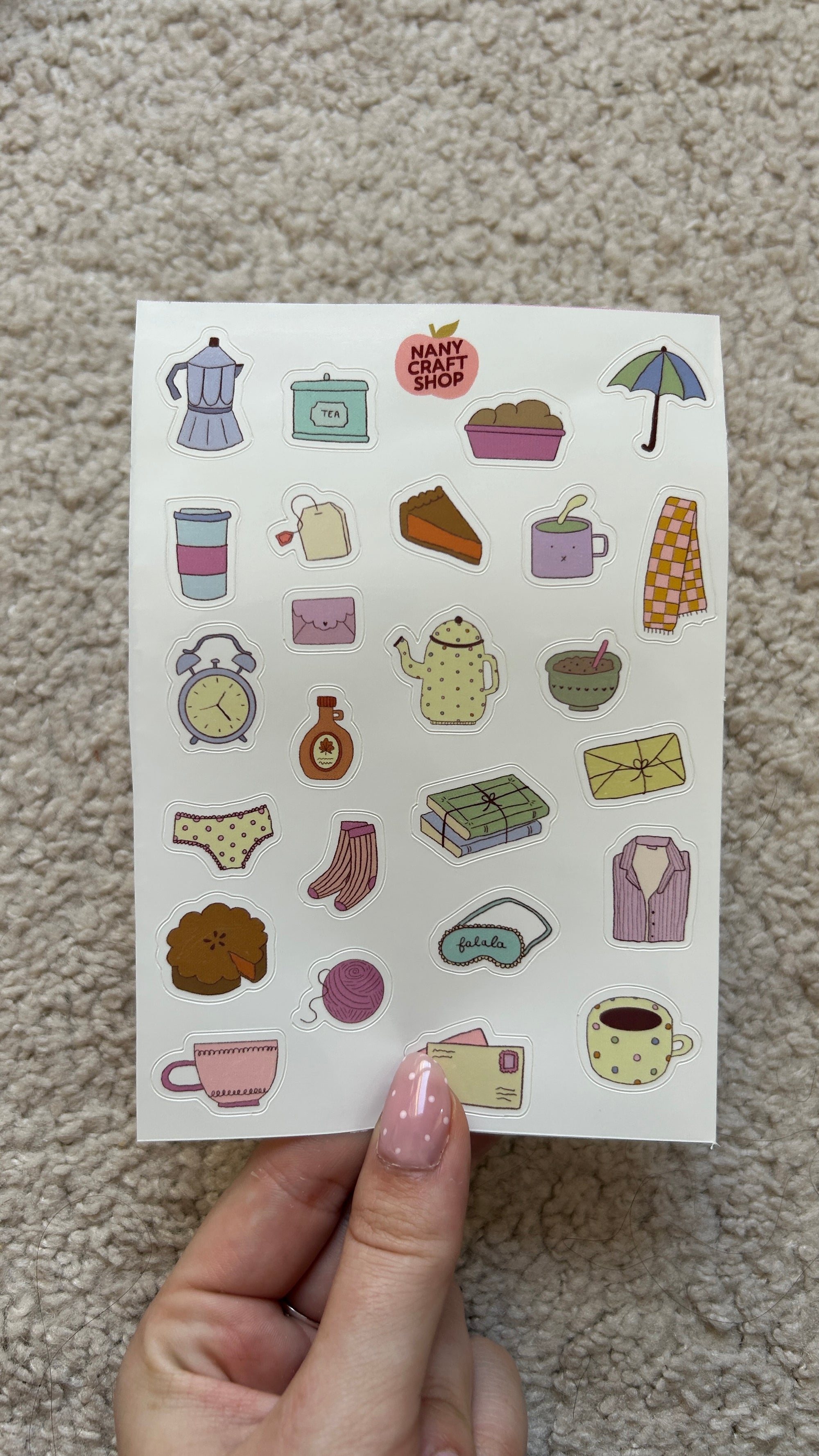 Planche stickers A6 cosy automne