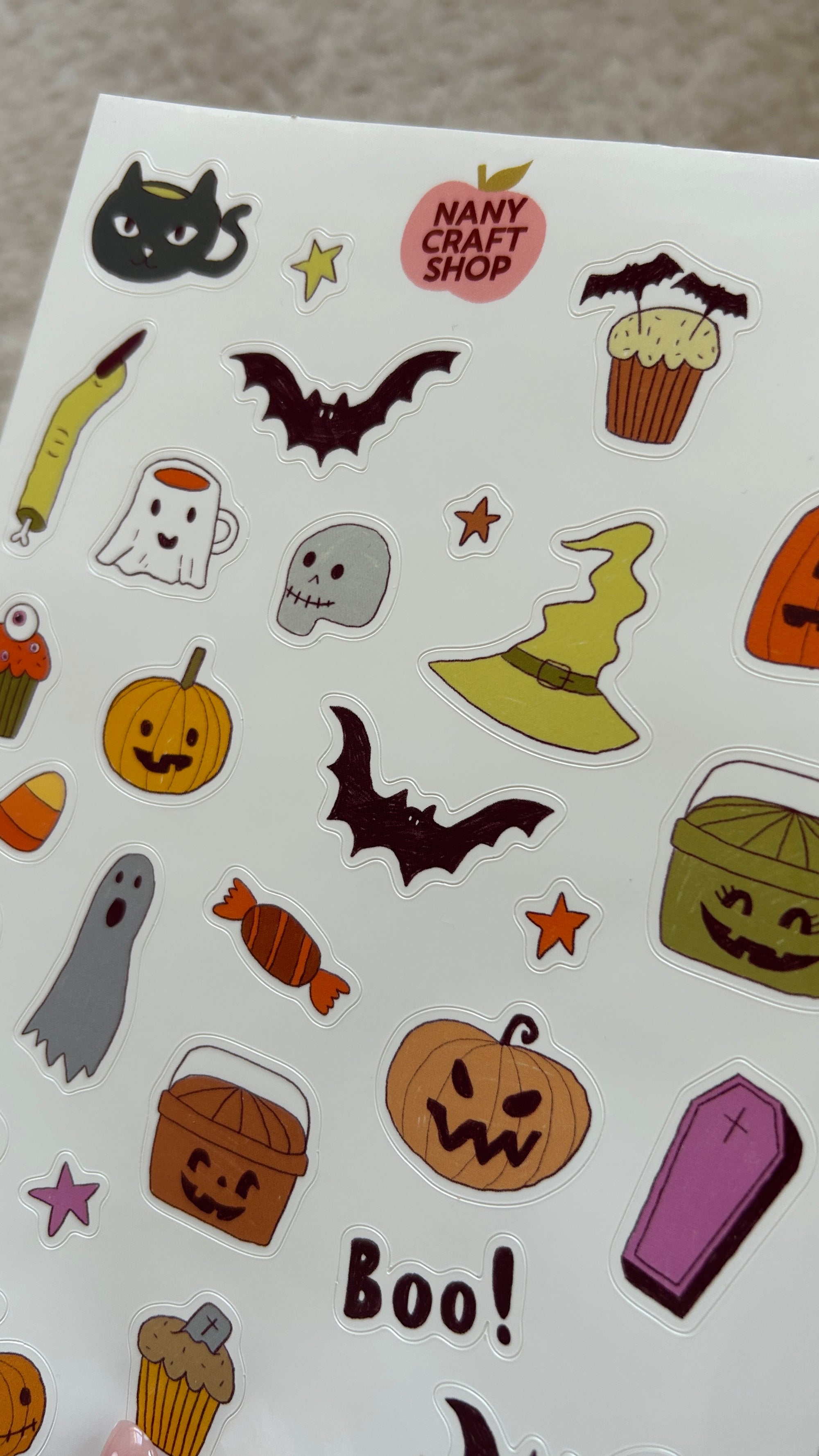 Planche stickers A5 Halloween