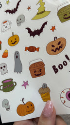 Planche stickers A5 Halloween