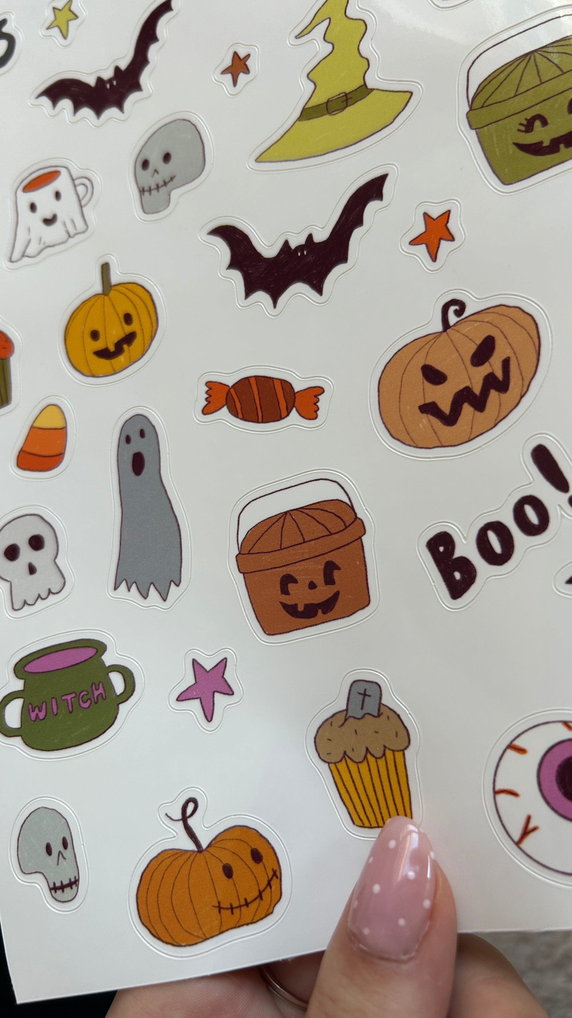 Planche stickers A5 Halloween