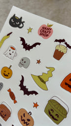 Planche stickers A5 Halloween
