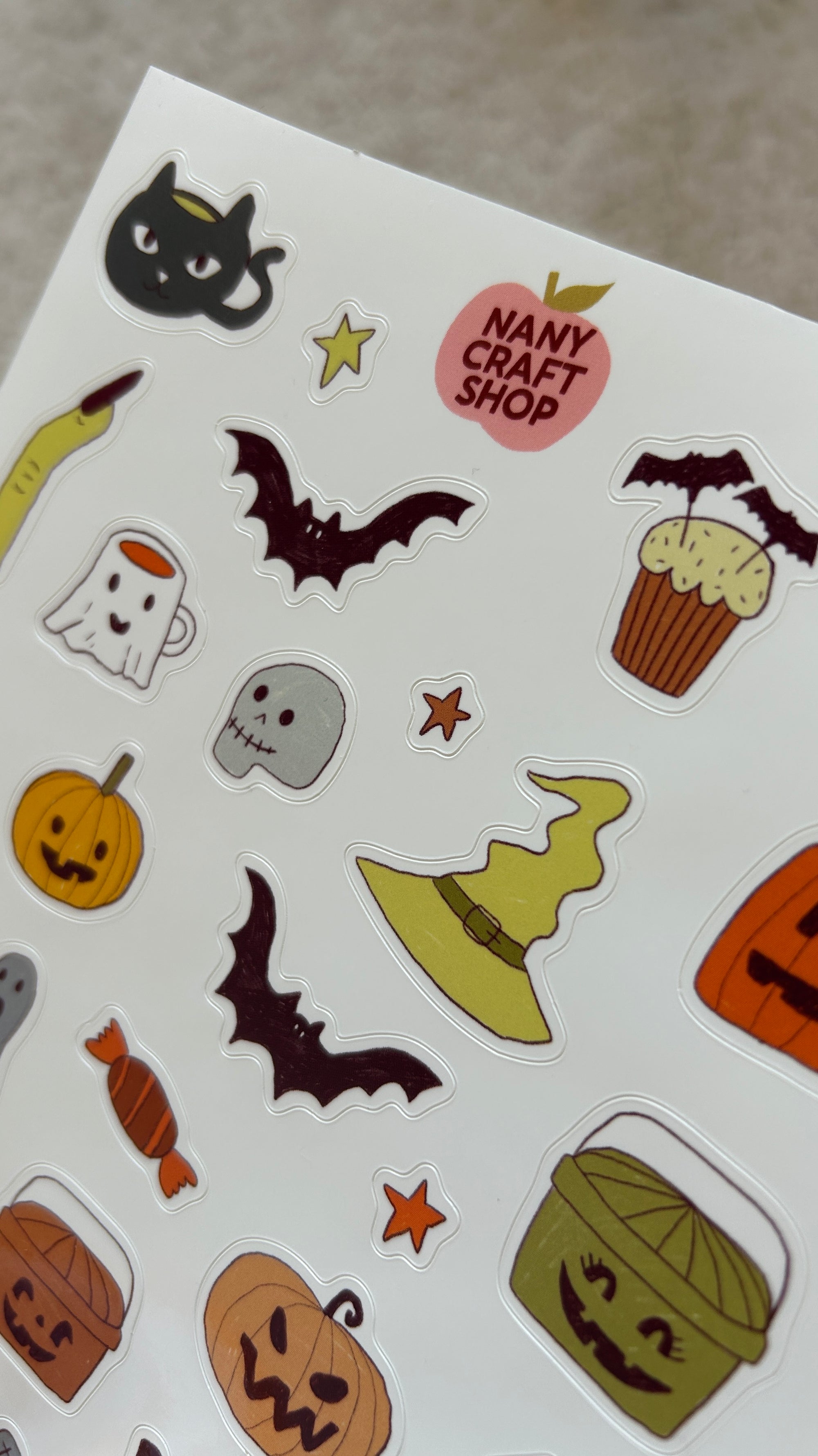 Planche stickers A5 Halloween