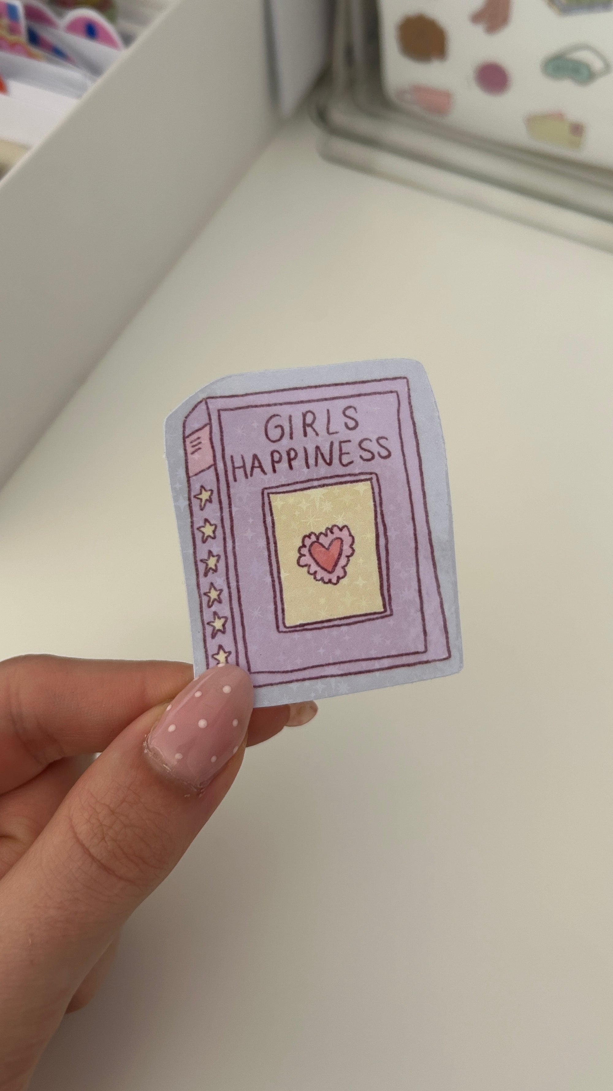 Sticker Book Girl Happiness