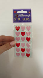 Sticker Magic Coeurs Rose et Rouge