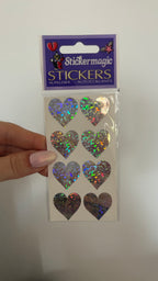 Sticker Magic Maxi Coeurs Argent