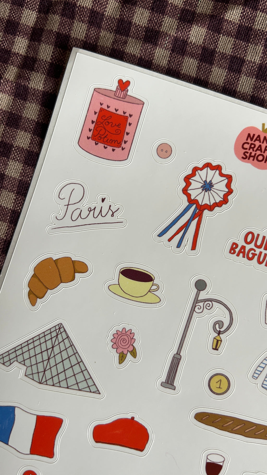 Planche stickers A5 Paris 🥐