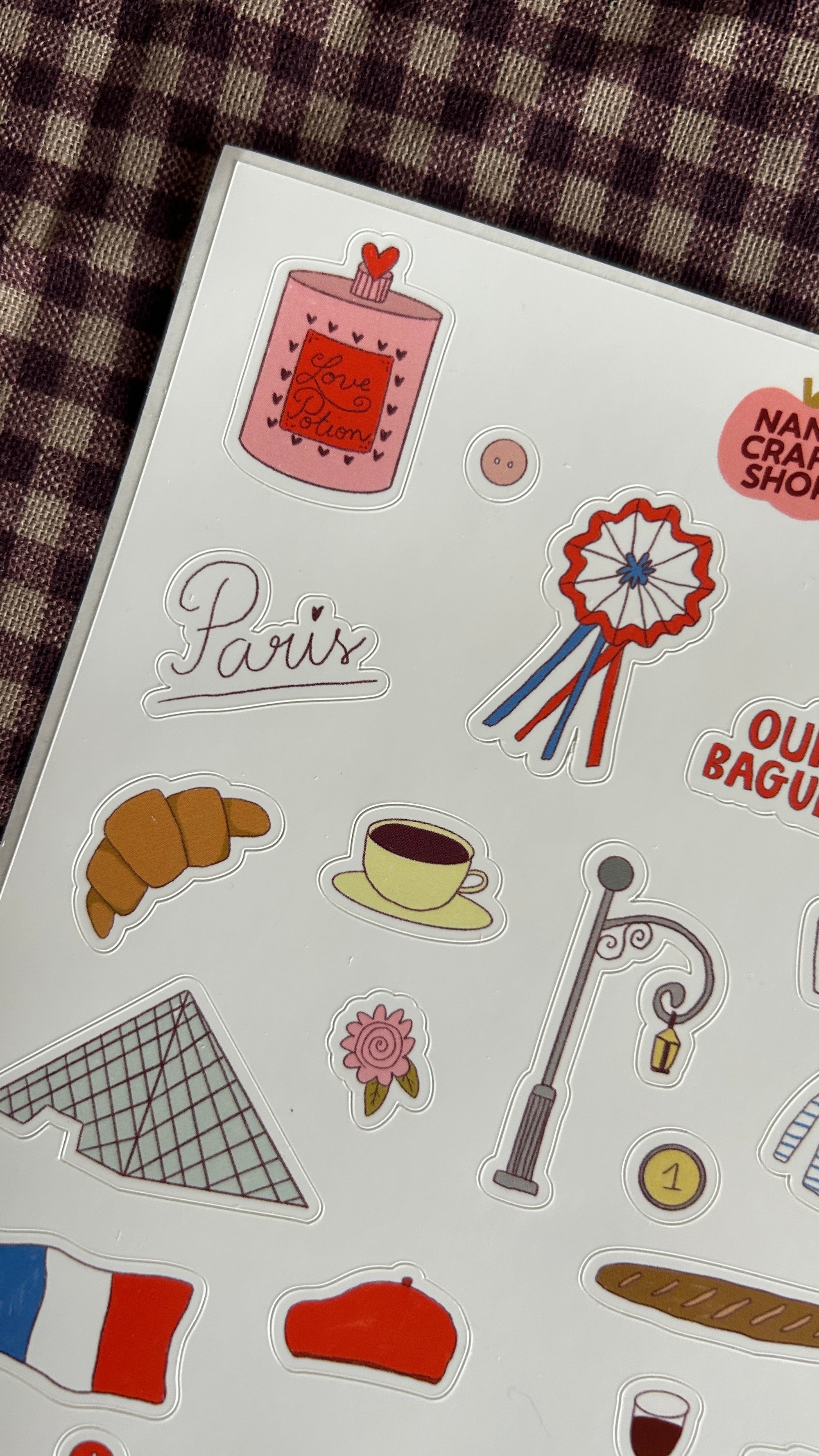 Planche stickers A5 Paris 🥐