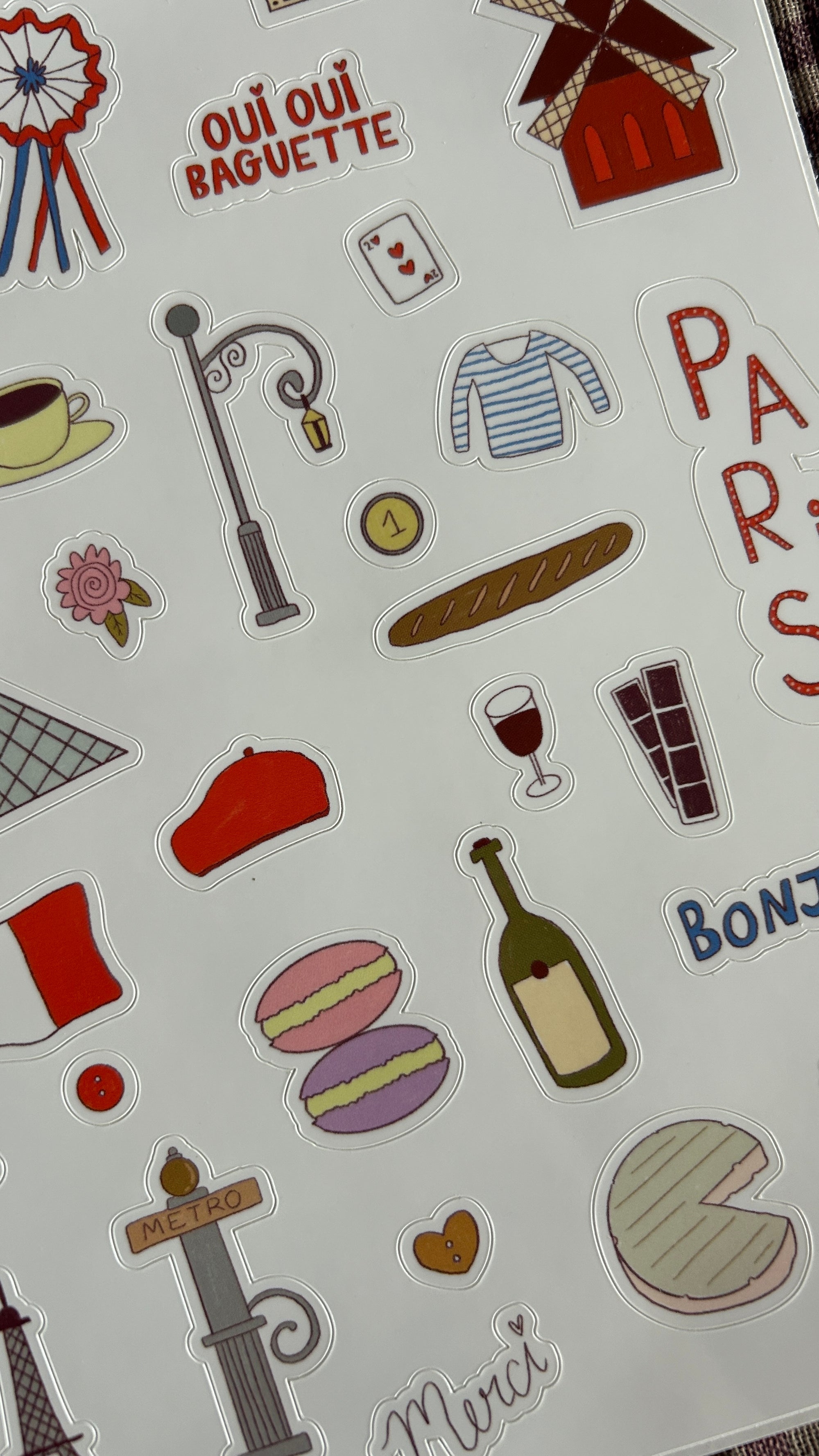 Planche stickers A5 Paris 🥐
