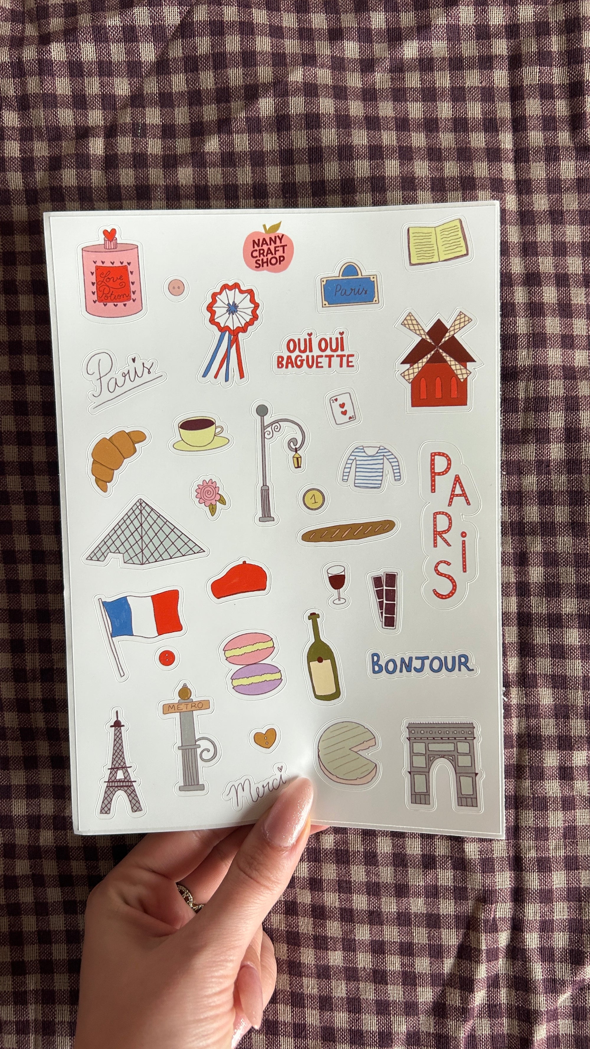 Planche stickers A5 Paris 🥐