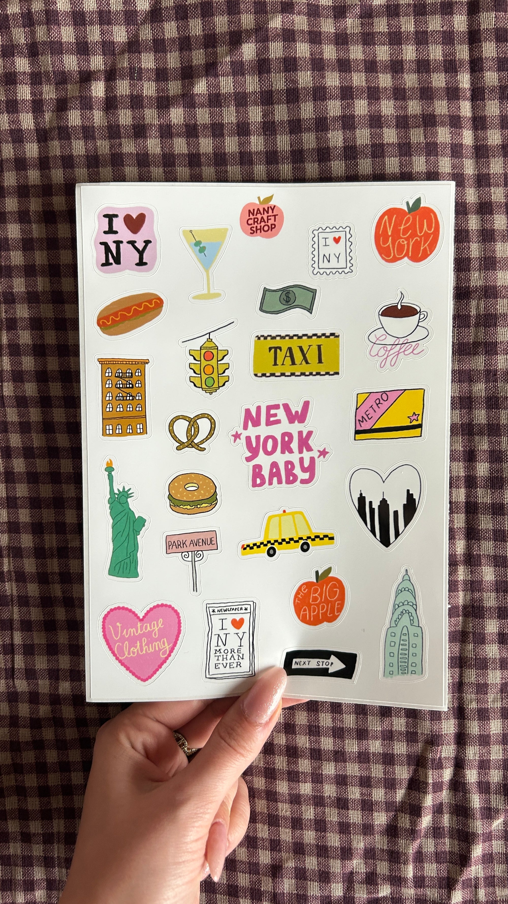 Planche stickers A5 New York City 🍎