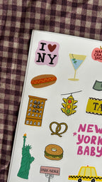 Planche stickers A5 New York City 🍎