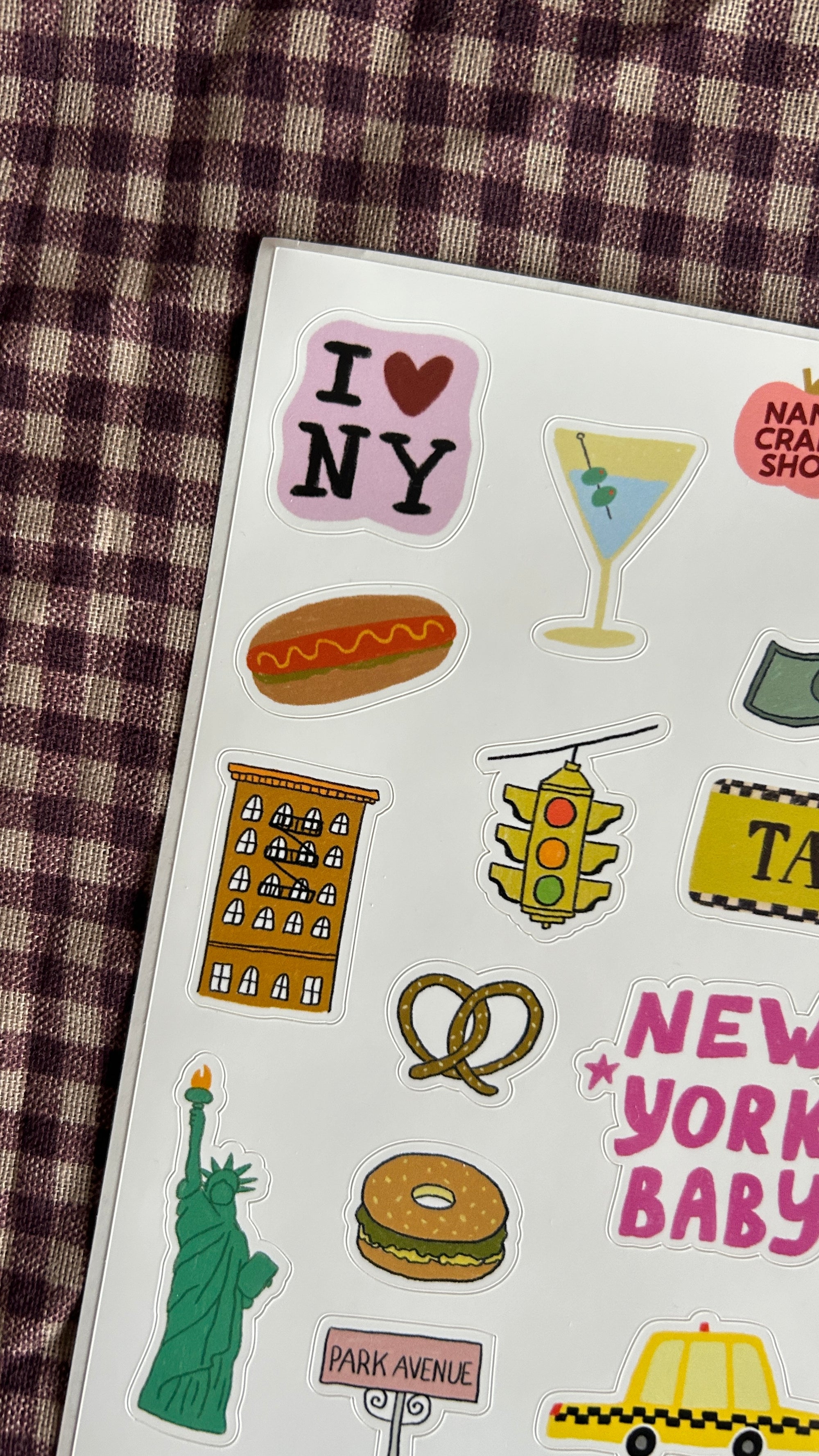 Planche stickers A5 New York City 🍎