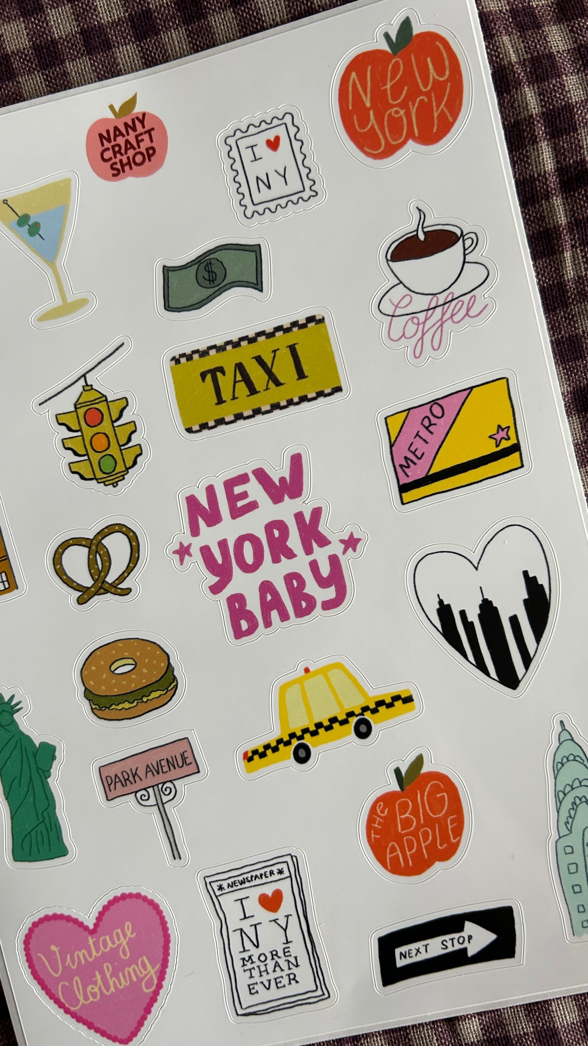 Planche stickers A5 New York City 🍎