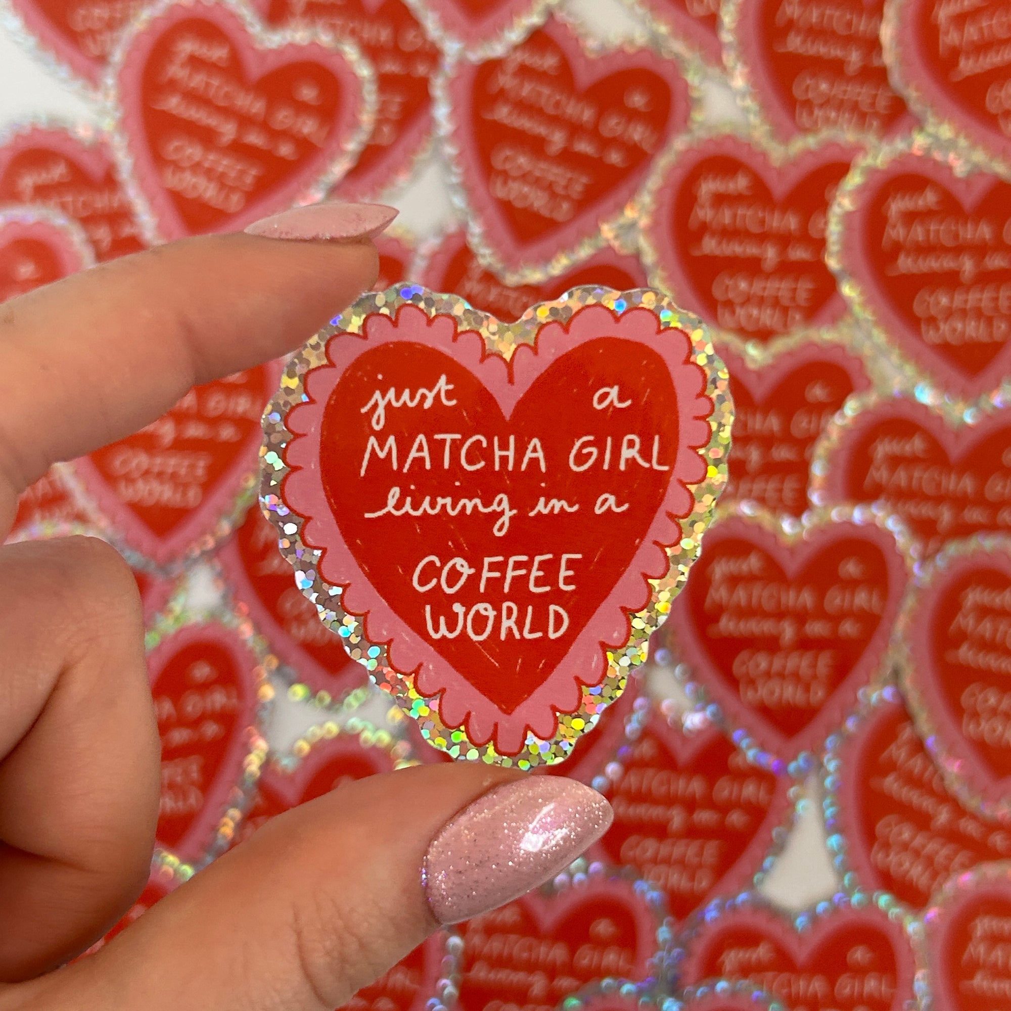 Sticker Coeur Matcha