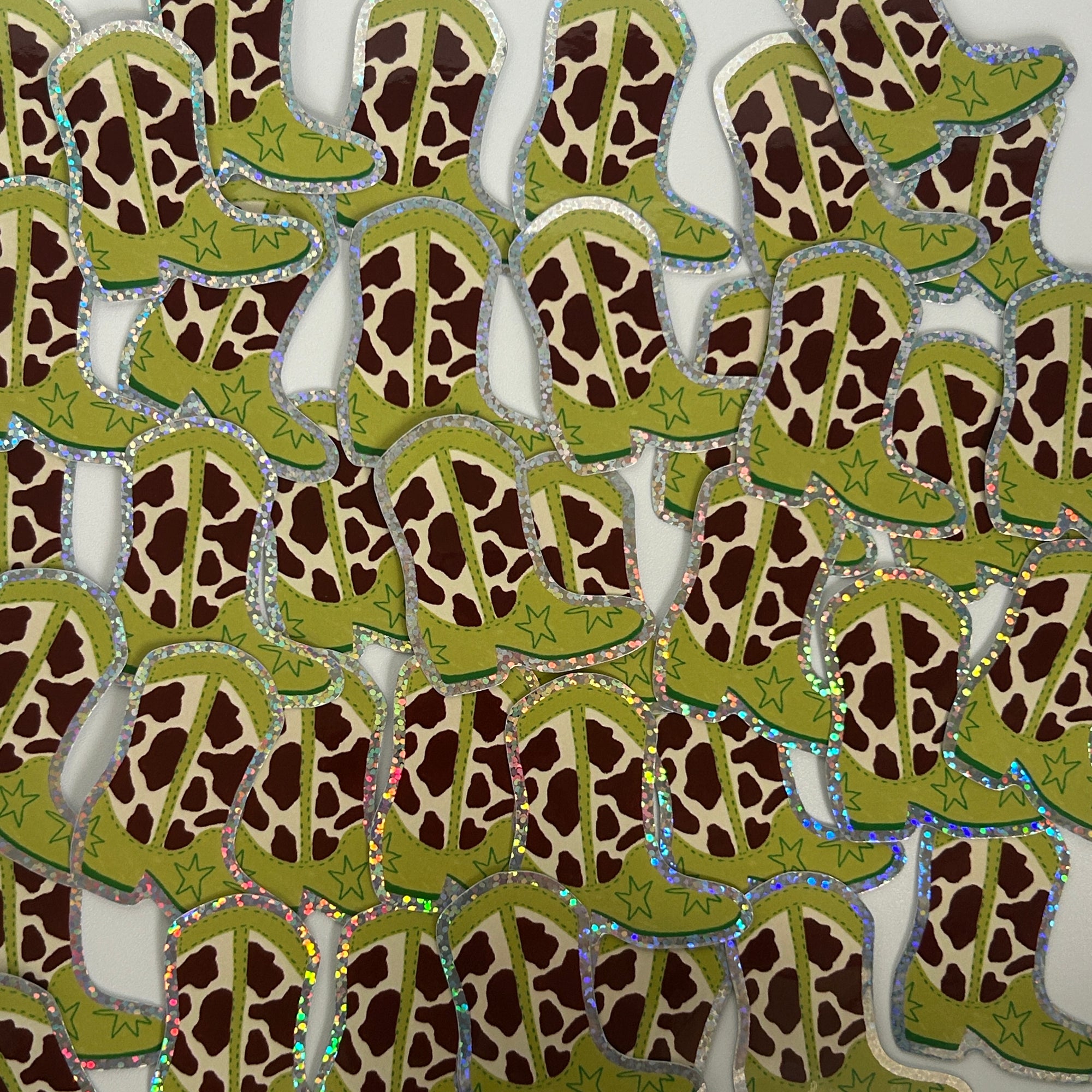 Sticker Botte Cowgirl Vache