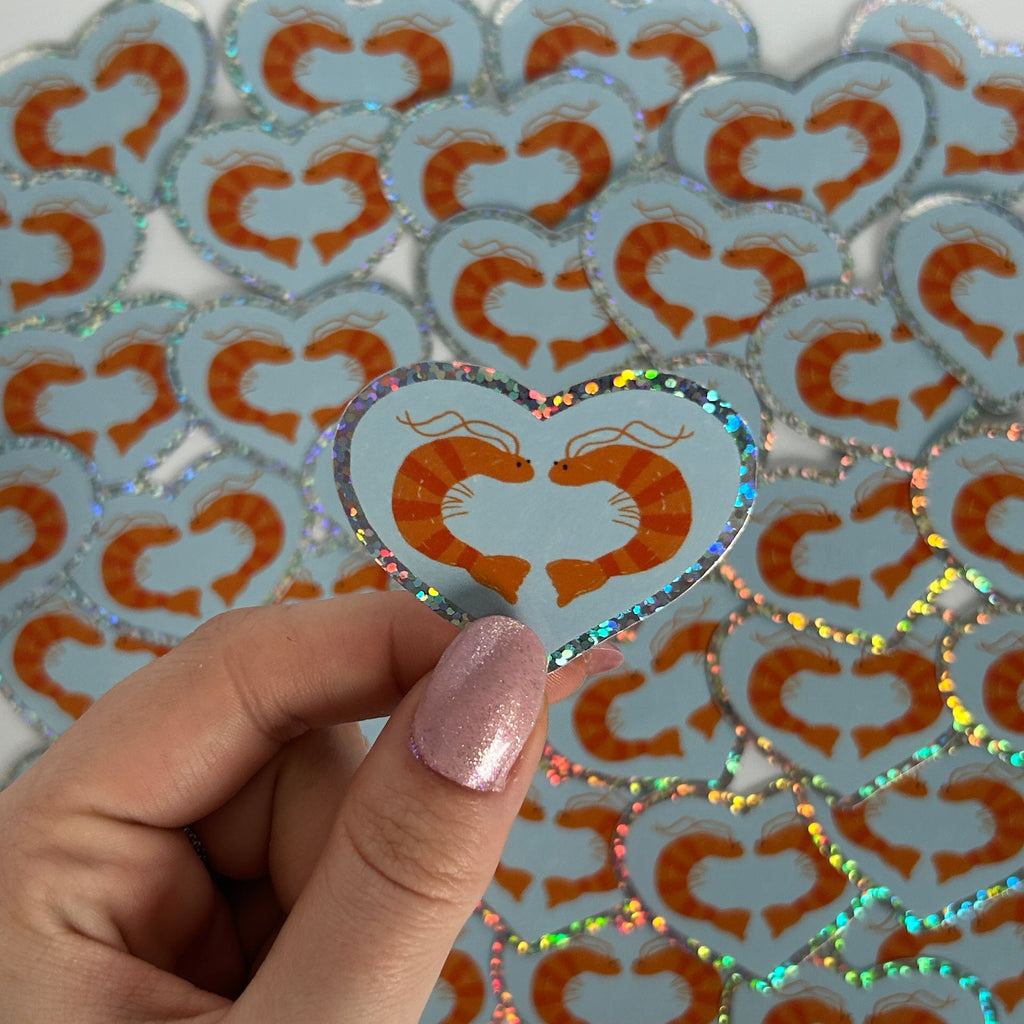 Sticker Coeur Crevettes