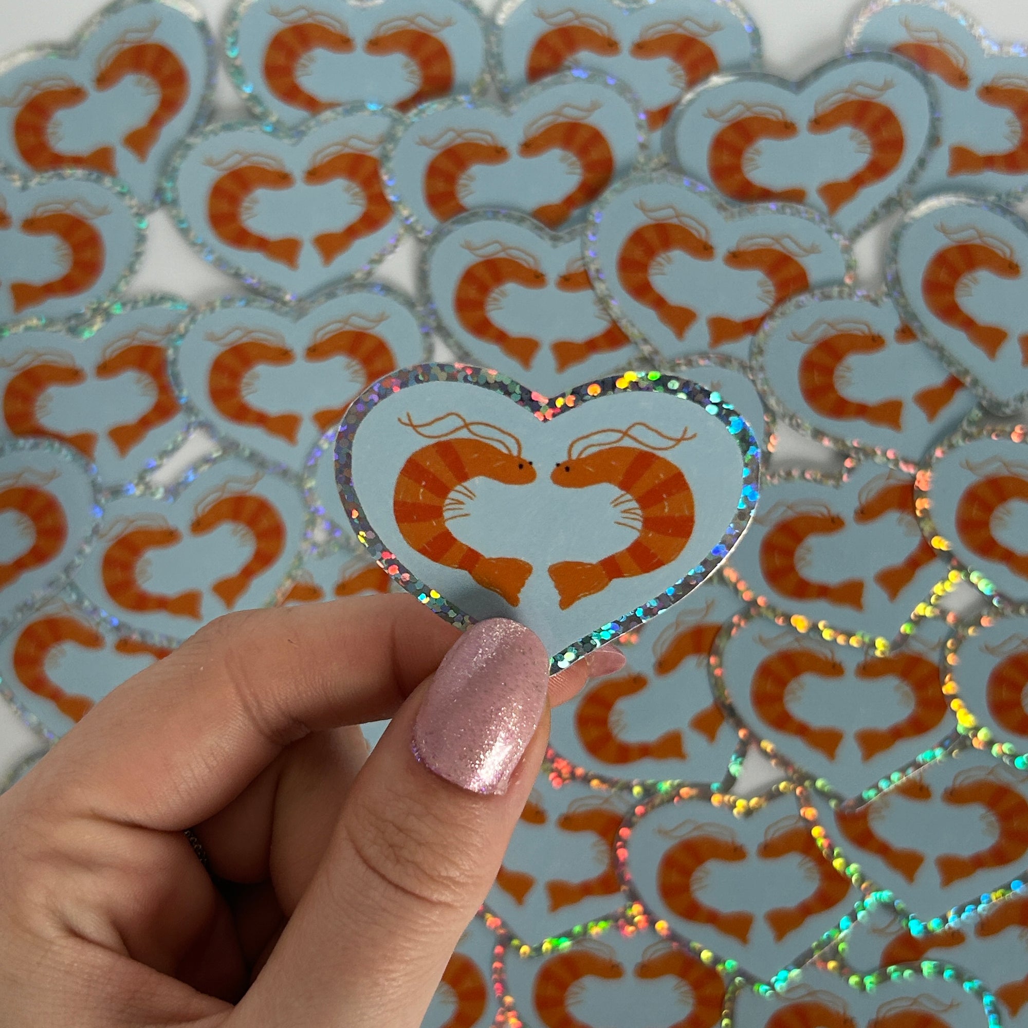 Sticker Coeur Crevettes