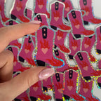 Sticker Bottes Cowgirl Coeur