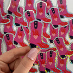 Sticker Bottes Cowgirl Coeur