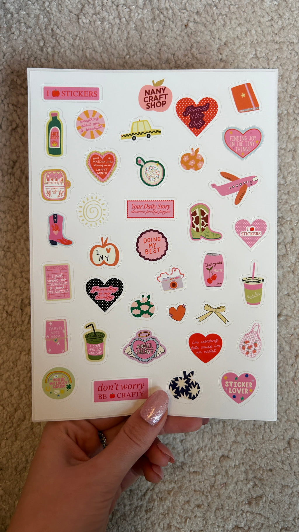 Planche stickers A5 favoris ❤️