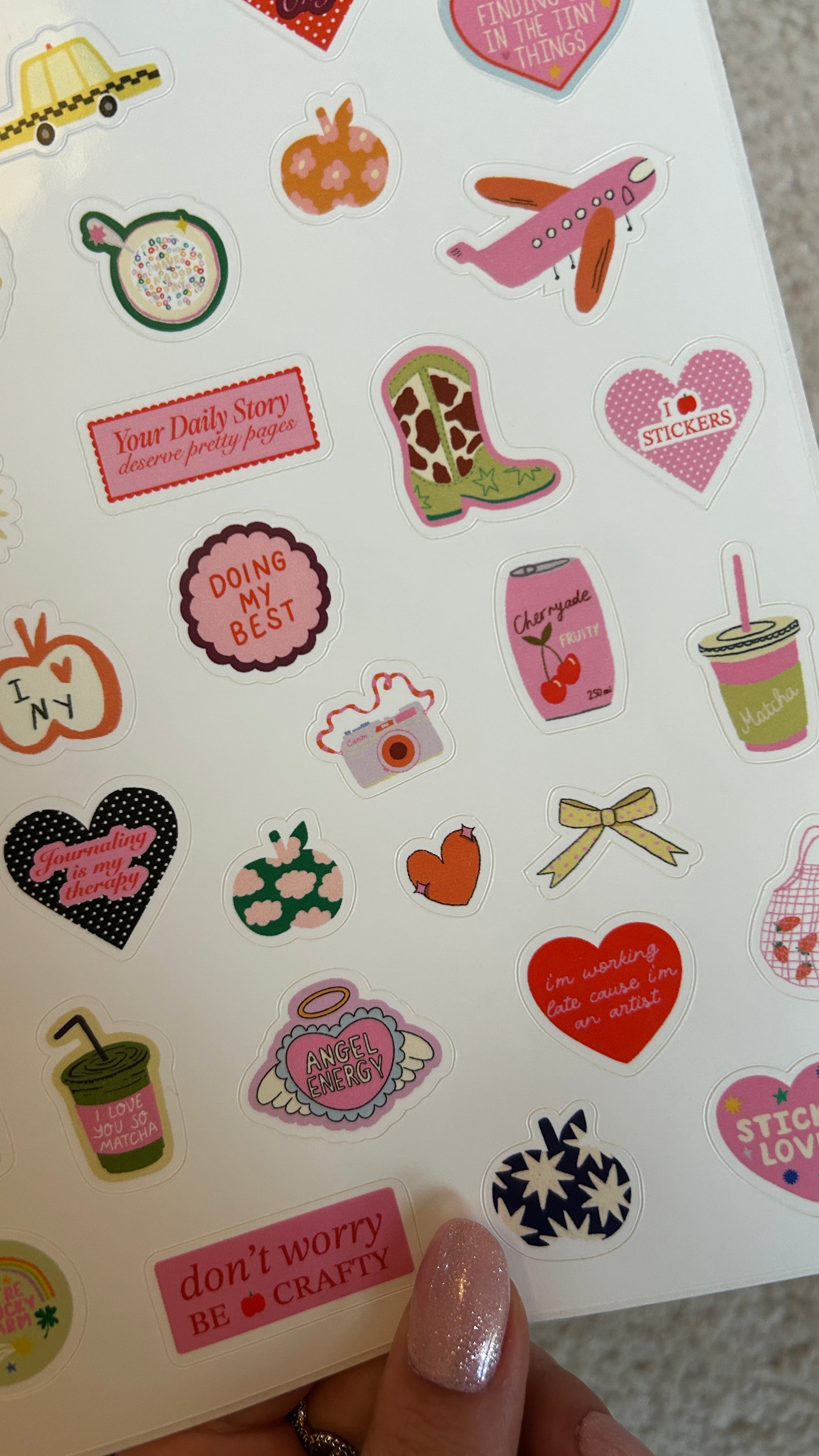 Planche stickers A5 favoris ❤️