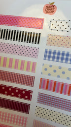 Planche stickers A5 Washi Tape