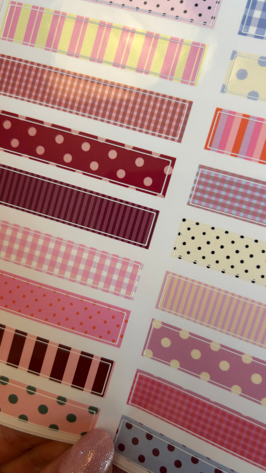 Planche stickers A5 Washi Tape